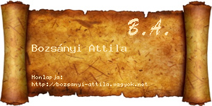 Bozsányi Attila névjegykártya